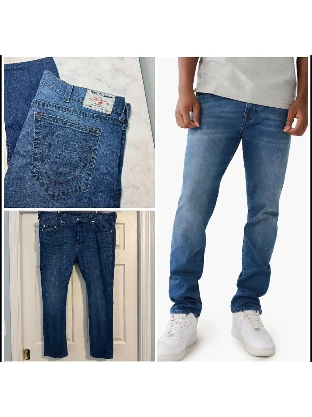 True Religion Rocco Relaxed Skinny Jeans Blue Size 44 No Flap